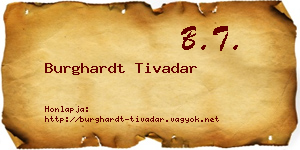 Burghardt Tivadar névjegykártya