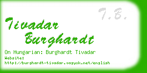 tivadar burghardt business card